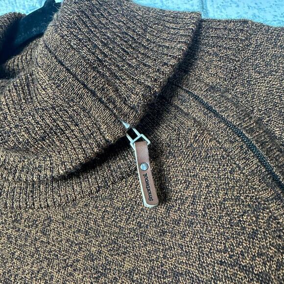 Smartwool Sweater Cascade Valley Tunic Asymmetrical Turtle Neck Wool Brown S - Picture 11 of 11